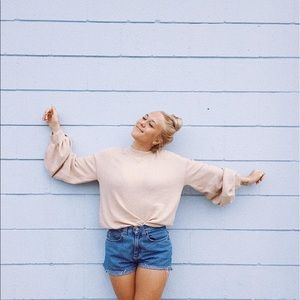 Free People Beach Pale Pink Sweater